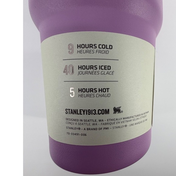 Stanley Quencher H2.0 FlowState Tumbler 30oz Purple Stainless Insulated  limited - Picture 5 of 7